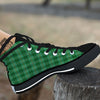 Tartan St. Patrick's Day Print Black High Top Shoes-grizzshop