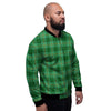 Tartan St. Patrick's Day Print Men's Bomber Jacket-grizzshop