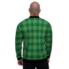 Tartan St. Patrick's Day Print Men's Bomber Jacket-grizzshop