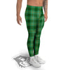 Tartan St. Patrick's Day Print Men's Leggings-grizzshop