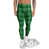 Tartan St. Patrick's Day Print Men's Leggings-grizzshop