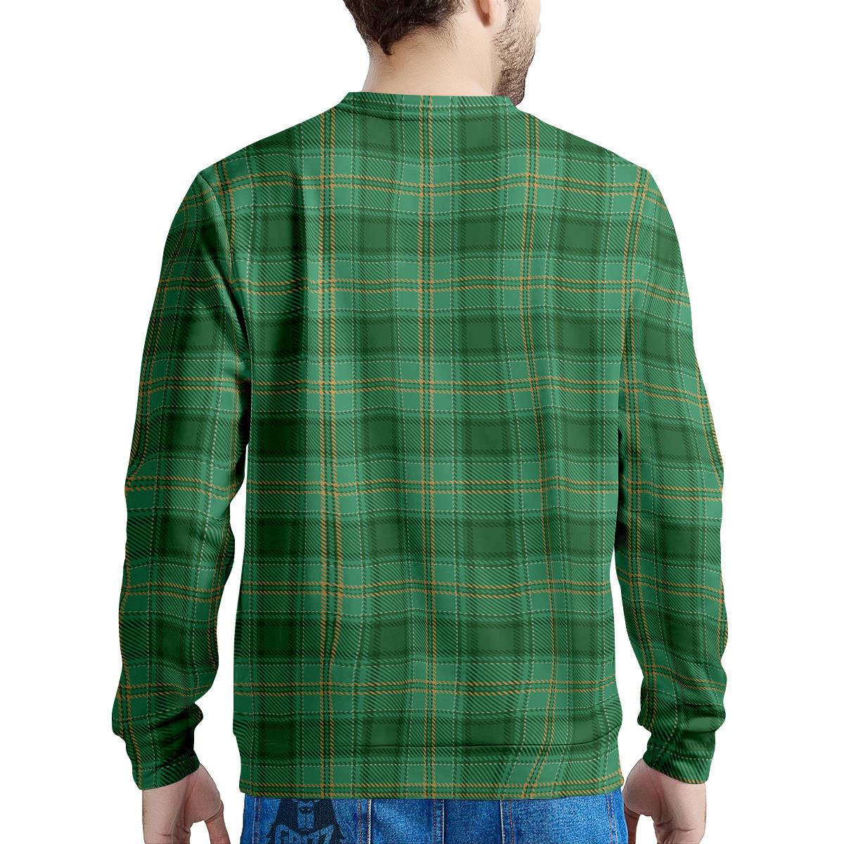 Tartan St. Patrick's Day Print Men's Sweatshirt-grizzshop