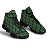 Tartan St. Patrick's Day Print Pattern Black Basketball Shoes-grizzshop