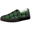 Tartan St. Patrick's Day Print Pattern Black Slip On Shoes-grizzshop