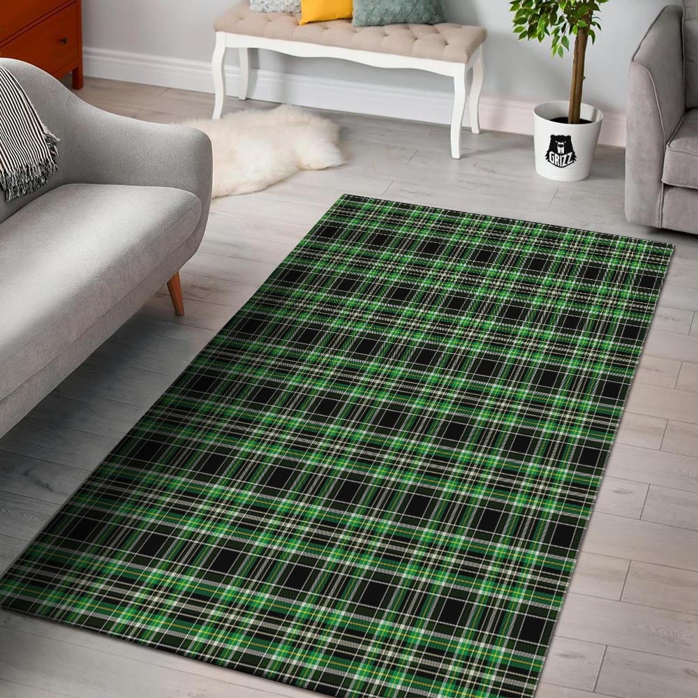 Tartan St. Patrick's Day Print Pattern Floor Mat-grizzshop