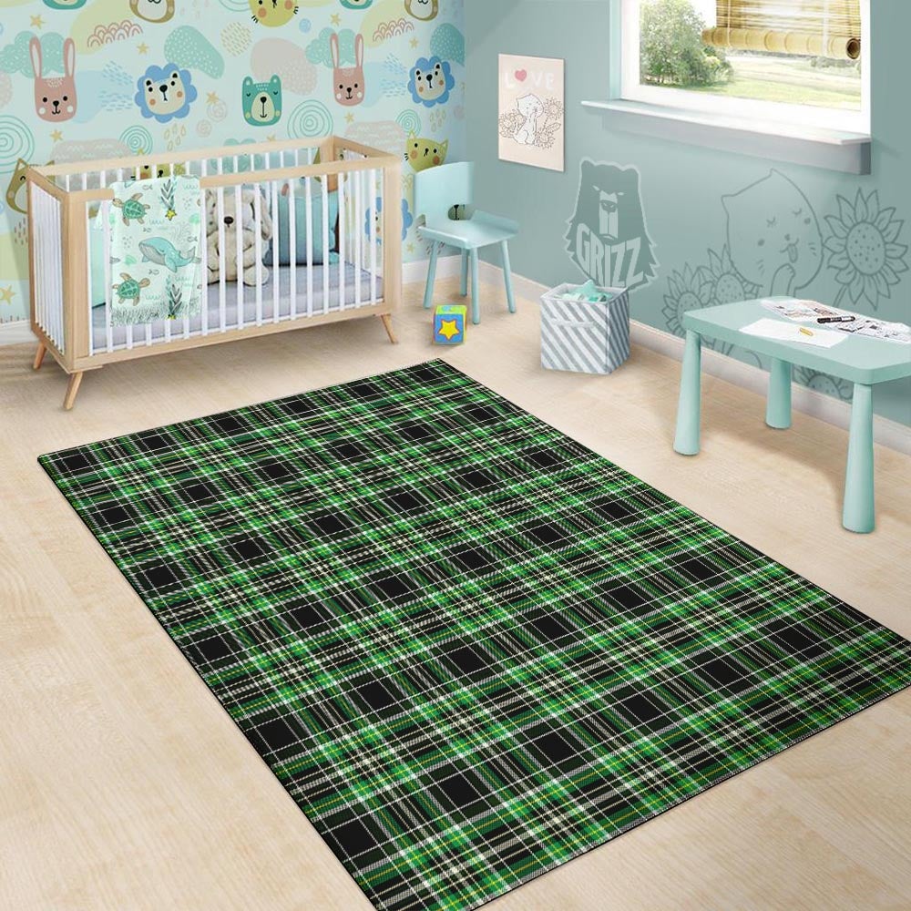 Tartan St. Patrick's Day Print Pattern Floor Mat-grizzshop