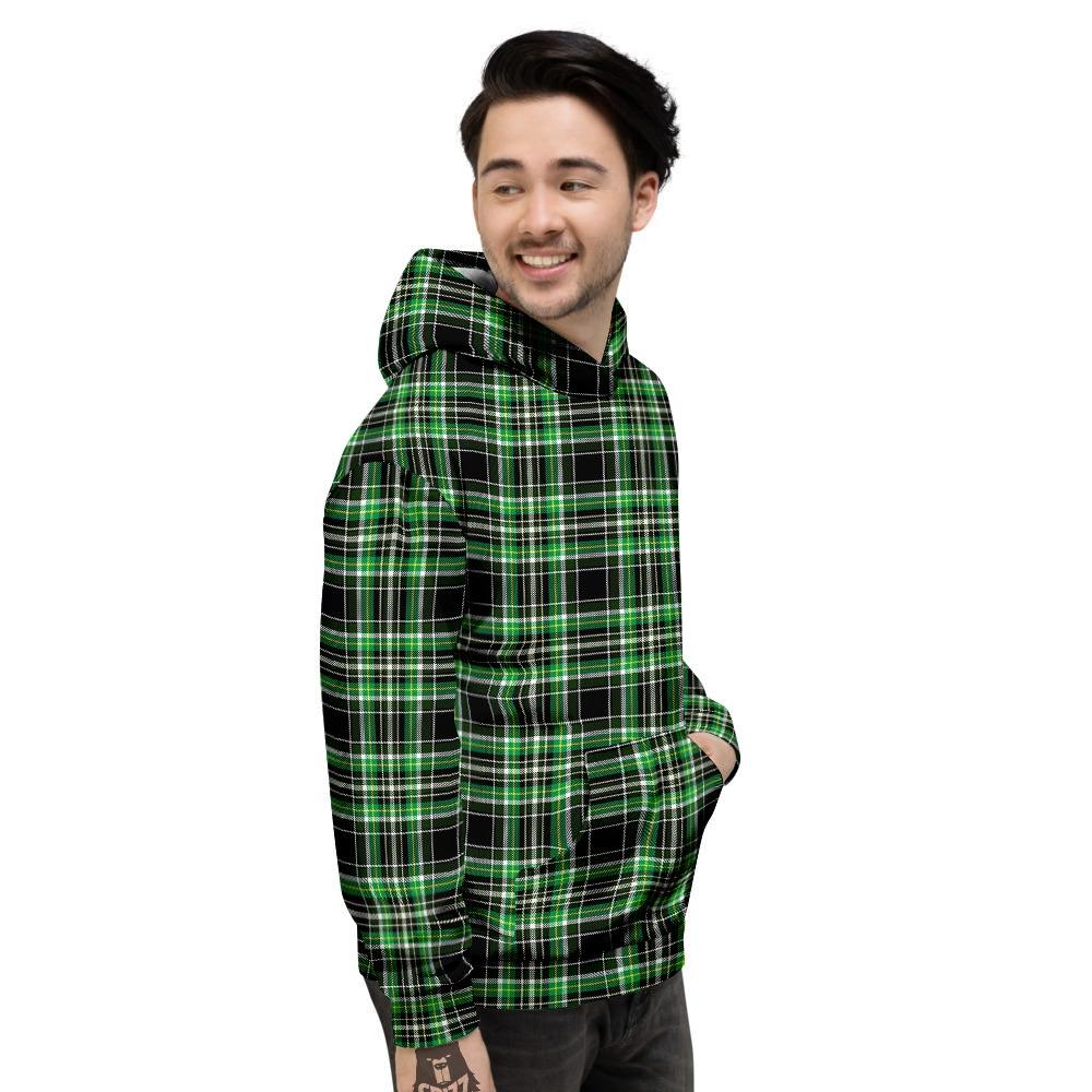 Tartan St. Patrick's Day Print Pattern Men's Hoodie-grizzshop