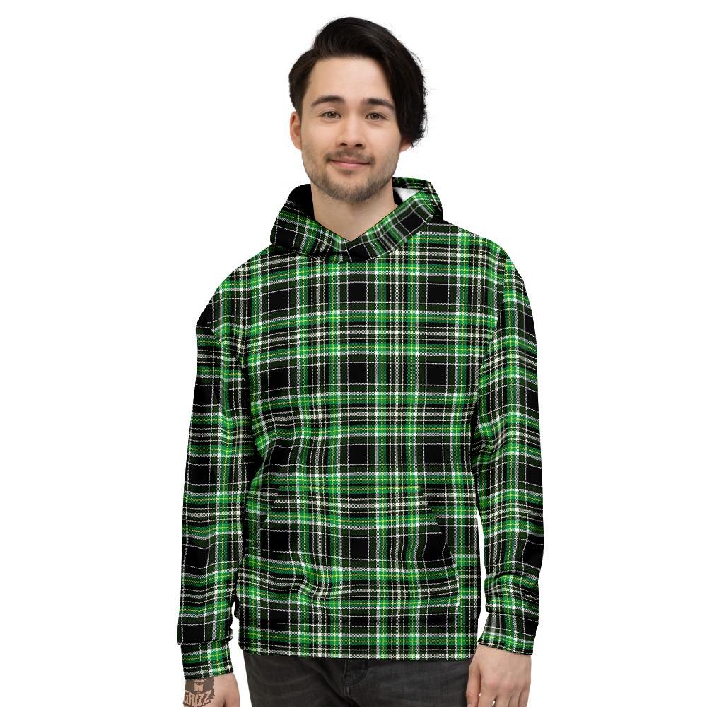 Tartan St. Patrick's Day Print Pattern Men's Hoodie-grizzshop