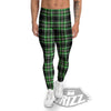 Tartan St. Patrick's Day Print Pattern Men's Leggings-grizzshop