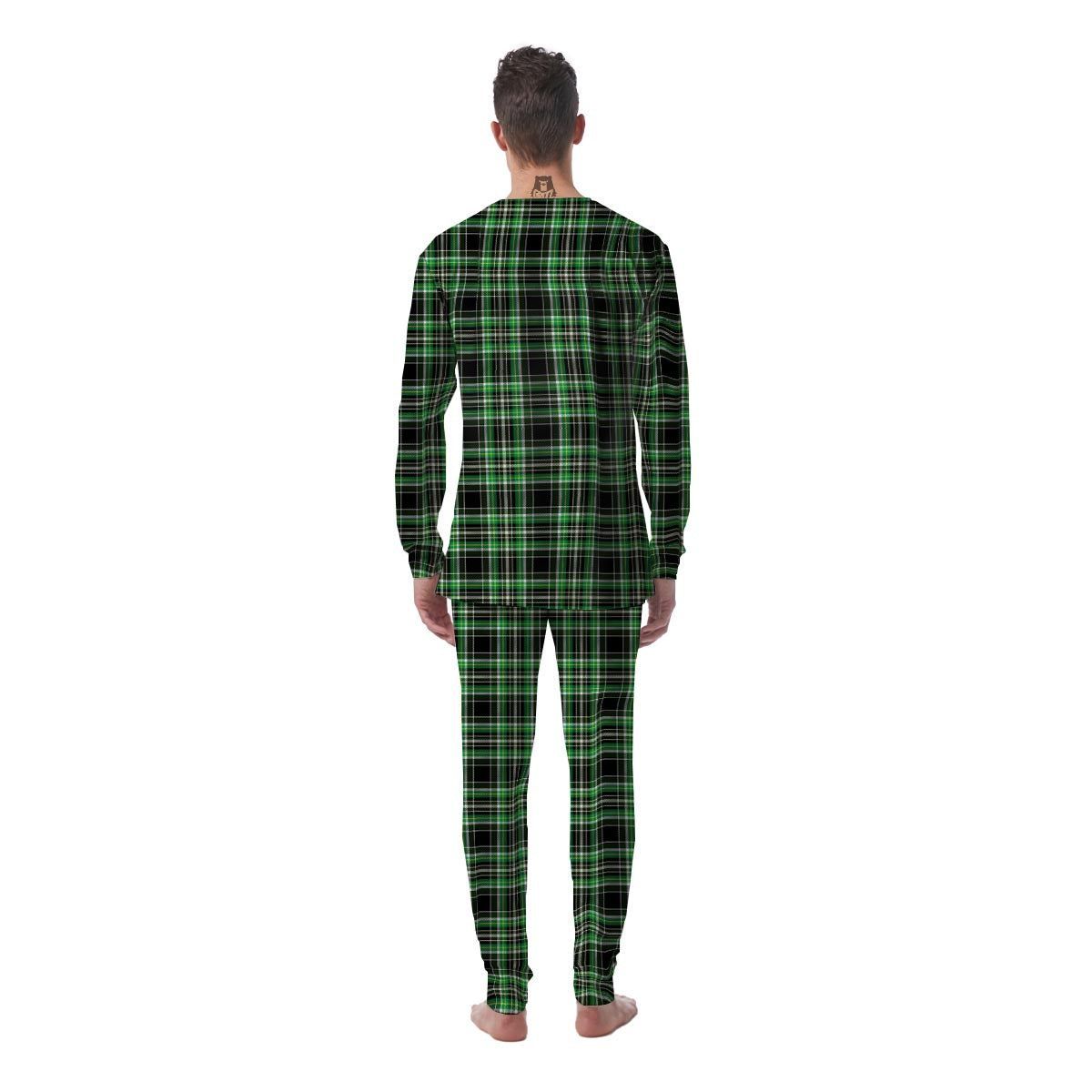 Tartan St. Patrick's Day Print Pattern Men's Pajamas-grizzshop