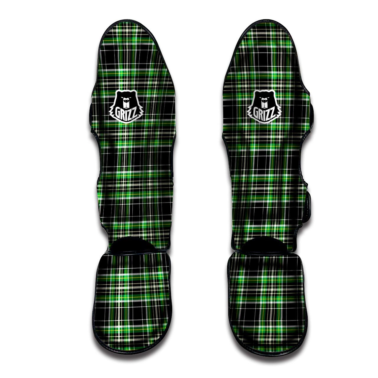 Tartan St. Patrick's Day Print Pattern Muay Thai Shin Guards-grizzshop