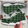 Tartan St. Patrick's Day Print Pattern White Basketball Shoes-grizzshop