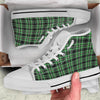 Tartan St. Patrick's Day Print Pattern White High Top Shoes-grizzshop