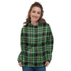 Tartan St. Patrick's Day Print Pattern Women's Hoodie-grizzshop