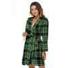 Tartan St. Patrick's Day Print Pattern Women's Robe-grizzshop