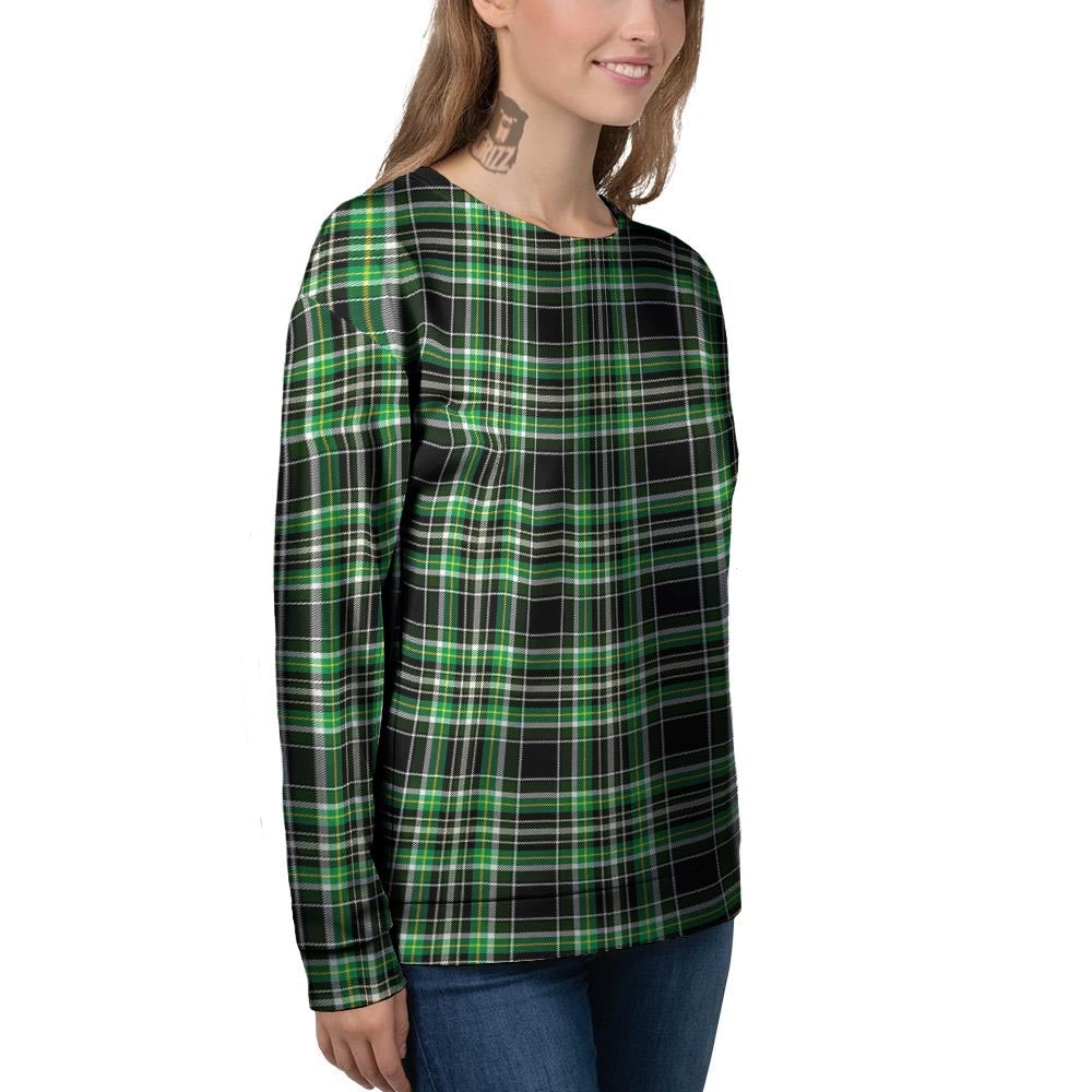 Tartan St. Patrick's Day Print Pattern Women's Sweatshirt-grizzshop