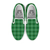 Tartan St. Patrick's Day Print White Slip On Shoes-grizzshop