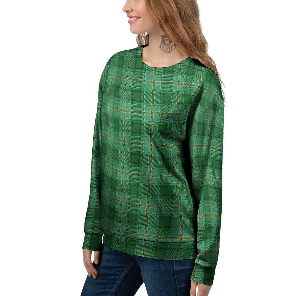 Tartan St. Patrick's Day Print Women's Sweatshirt-grizzshop