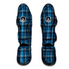 Tartan Teal Stewart Print Pattern Muay Thai Shin Guards-grizzshop