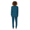 Tartan Teal Stewart Print Pattern Women's Pajamas-grizzshop