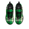 Tartan UFO Green Print Pattern Black Sneaker-grizzshop