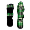 Tartan UFO Green Print Pattern Muay Thai Shin Guards-grizzshop