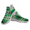 Tartan UFO Green Print Pattern White Athletic Shoes-grizzshop