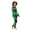 Tartan UFO Green Print Pattern Women's Pajamas-grizzshop