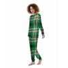 Tartan UFO Green Print Pattern Women's Pajamas-grizzshop