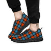 Tartan Western Print Pattern Black Sneaker-grizzshop