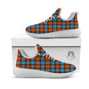 Tartan Western Print Pattern White Athletic Shoes-grizzshop