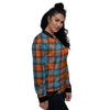 Tartan Western Print Pattern Women's Bomber Jacket-grizzshop