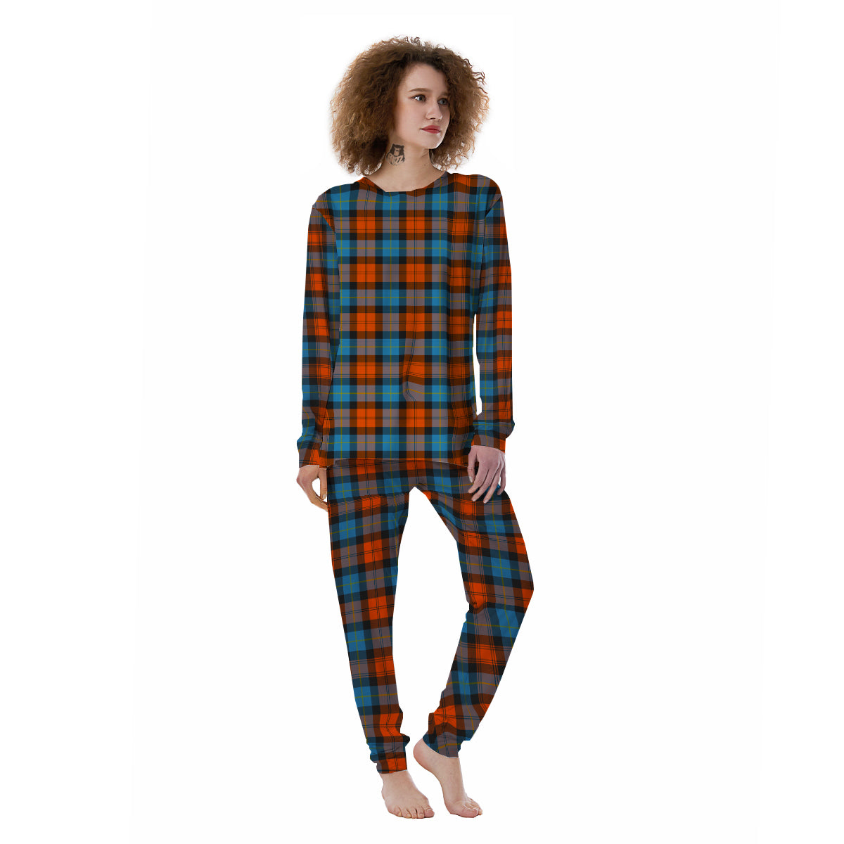 Tartan Western Print Pattern Women's Pajamas-grizzshop