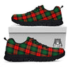 Tartan Xmas Scottish Print Pattern Black Sneaker-grizzshop