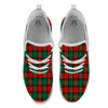 Tartan Xmas Scottish Print Pattern White Athletic Shoes-grizzshop