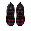 Tartan Yellow And Red Print Pattern Black Sneaker-grizzshop