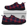 Tartan Yellow And Red Print Pattern Black Sneaker-grizzshop