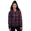 Tartan Yellow And Red Print Pattern Women's Bomber Jacket-grizzshop