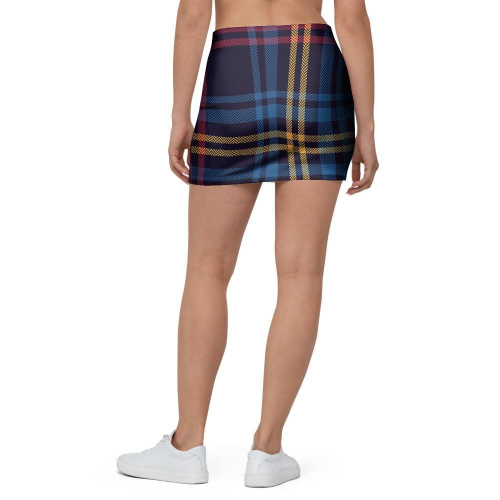 Tartan Print Mini Skirt-grizzshop