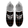 Tattersall Black Halloween Print Pattern White Athletic Shoes-grizzshop