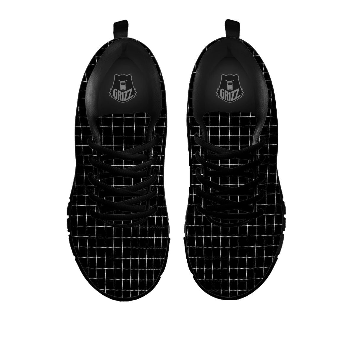 Tattersall Black Print Pattern Black Sneaker-grizzshop