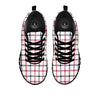 Tattersall Blue And Red Print Pattern Black Sneaker-grizzshop