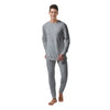 Tattersall Brown And Blue Print Pattern Men's Pajamas-grizzshop