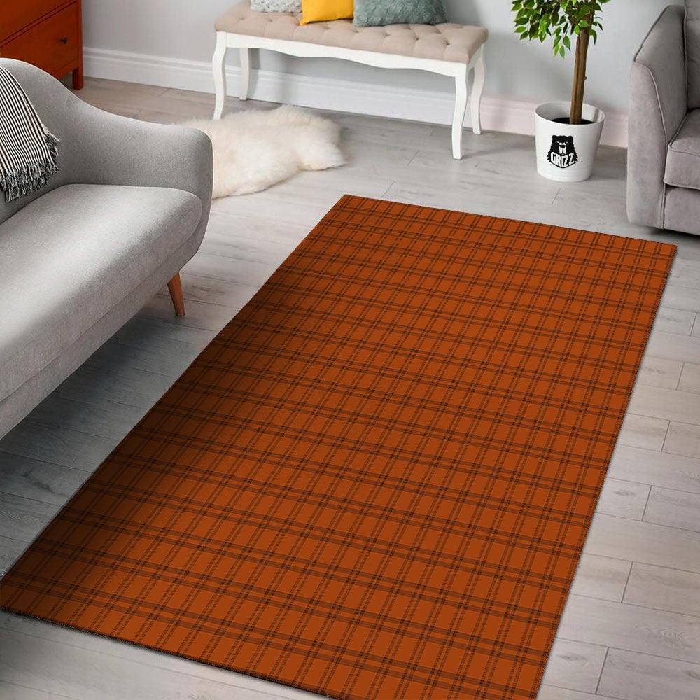 Tattersall Halloween Print Pattern Floor Mat-grizzshop