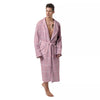 Tattersall Pastel Pink Print Pattern Men's Robe-grizzshop