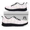 Tattersall White And Purple Print Pattern Black Sneaker-grizzshop