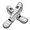 Tattersall White Print Pattern Muay Thai Shin Guards-grizzshop