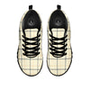 Tattersall Yellow And Beige Print Pattern Black Sneaker-grizzshop