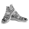 Tatto Polynesian Tribal Maori Print White Athletic Shoes-grizzshop