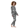 Tatto Polynesian Tribal Maori Print Women's Pajamas-grizzshop